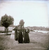 Four women on board walkway