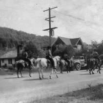 Sheriff's Posse on parade, Sumner Ave circa 1952