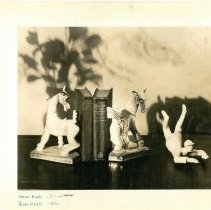 Bookends, E-9 (left, center), Paperweight, D-20 (right)