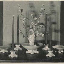 Flower Frog 926, Bowl B-810-B, Comports 809-x, Candlesticks 811