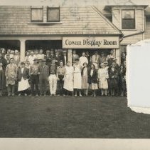 Cowan Employees standing in front of the Cowan Pottery Studio