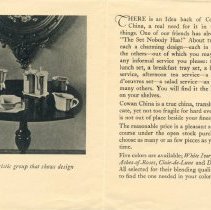 Cowan Pottery Design Brochures