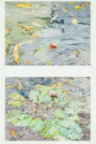 Flower Series #172 & 173 Water Lilies & Koi