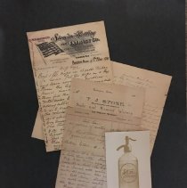 Documents pertaining to T.J. Stone bottling company