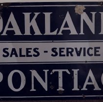 Sign, Oakland Pontiac