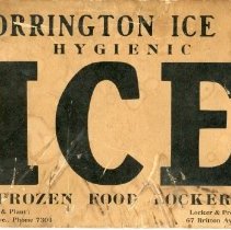 Torrington Ice Co. window placard