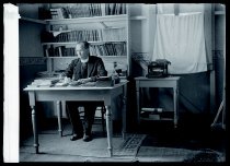 Father Martin Dornbusch SS.CC. in his studio, Kalawao, Molokai, February 12, 1921.