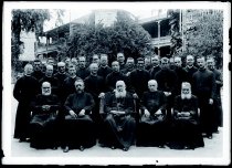 Bishop Libert Boeynaems, SS.CC., and clergy, Catholic Mission, Honolulu, 1914.