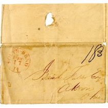 Envelope 
Sent to Isaiah Fuller Esq. in Akron, Ohio