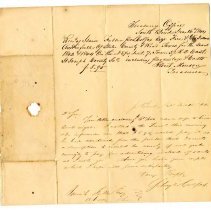 Letter to Isaiah Full Esq. from Schuyler Colfax. Receipt of payment of taxes on property in St Joseph County.