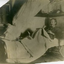 RLS playing his flageolet, Waikiki, Hawaii 1889