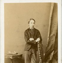 Carte-de-visite of young RLS in Torquay, England c. 1865-1866