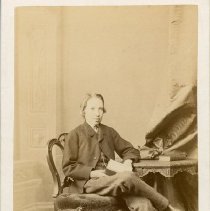Carte-de-visite of young RLS in Torquay, England, c. 1865-1866