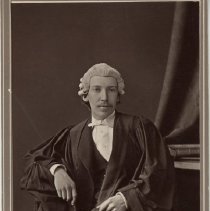 RLS in barrister robes, 1875 cart-de-visite