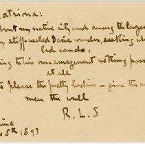 ANs, quotation from Catriona, signed "RLS" (1893)
