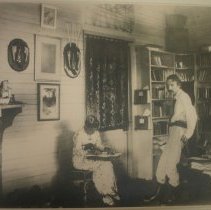 Robert Louis Stevenson dictacting to Teuila, Vailima, Samoa