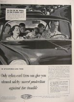 "Only nylon cord tires can give you  / utmost safety-surest protection / against tire trouble"