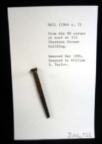 Original Nail from SW Corner of CHF Building