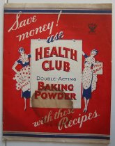 "Save / money! / use / HEALTH / CLUB / DOUBLE-ACTING / BAKING / POWDER / with these / Recipes"
