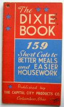 "The / DIXIE / BOOK / 159 / Short Cuts to / BETTER MEALS / and EASIER / HOUSEWORK"