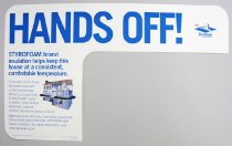 Hands Off! Styrofoam Sticker