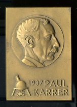Proof of the Paul Karrer Commemorative Medal