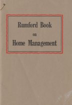 "Rumford Book / on / Home Management"