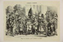 "Départ de voluntaires pour la défense du Sérail"