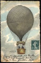 "Depart de Gambetta et de Spuller a bord du L'Armand-Barbis / a bord du L'Armand-Barbis / siege de Paris 7 Octobre 1870"