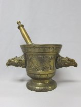 Cast Bronze Mortar and Pestle