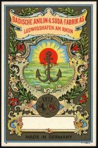 "BADISCHE ANILIN-&SODA-FABRIK AG LUDWIGSHAFEN AM RHEIN/Made in Germany"