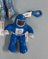 Blue Bunny Person-Doll with Keychain