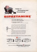 "Victim of / Overeating and / "Oversitting" / BIPHETAMINE"