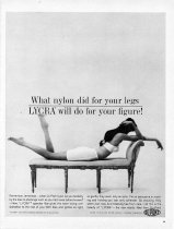 "What nylon did for your legs/LYCRA will do for your figure"