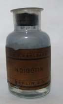 Bottle containing Indigotin [Indigo dye]