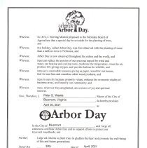 Arbor Day Certificate