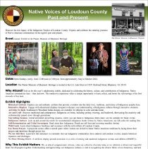 Poster 4 Native Voices Of Loudoun Co Past And Present