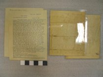 Letter the death of Bennett