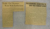 Newspaper clipping Treble Clef Choir