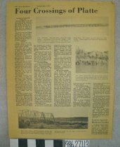 Newspaper clipping Platte Bridge