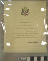 Certificate Pearl Harbor Bombing