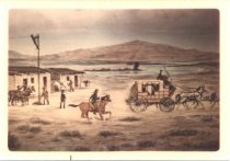 Pony Express and stage coach at Red Butte