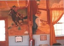Cowboy & telegraph murals