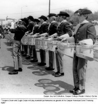 Troopers drum line and one horn
