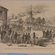 The Rebel Morgan With His Guerrillas Bivoucking in Court House Square, Pari