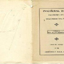 1900 Gubernatorial Inauguration dance program.