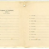 1900 Gubernatorial Inauguration dance program.