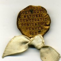Pin, 1908 Democratic National Convention