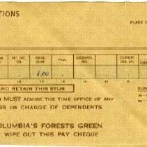 1953-59 - Pay (cheque) stub, Alaska Pine Co. - unk - 2017010003 - jpg72 - 001-002