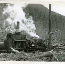 1947 - High lead yarder and Willamette skidder - Copper Canyon - 2020067001